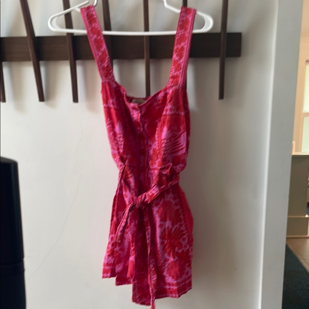 FARM Rio Pink Floral Jumpsuit with Elastic Waist